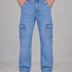 Levi's Men's Premium 6-Pocket Baggy Cargo Denim Jeans