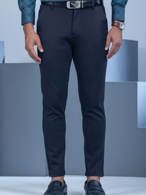 Premium Navy Blue Slim Fit Chino Pants for Men