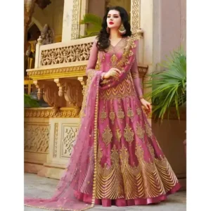 New Stylish Exclusive Unstitched Georgette Embroidery Party Dress For Women