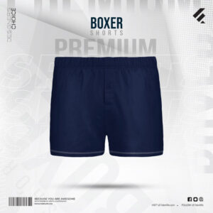Mens Premium Cotton Boxer Shorts - Navy