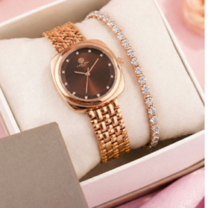 Carlton London Set Of 2 Textured Watch Gift Set CLPLG120