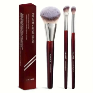 Maange 3pcs Makeup Brush Set - Maroon MAG52140RY